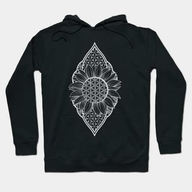 Sunflower mandala of life Hoodie by Rachellily